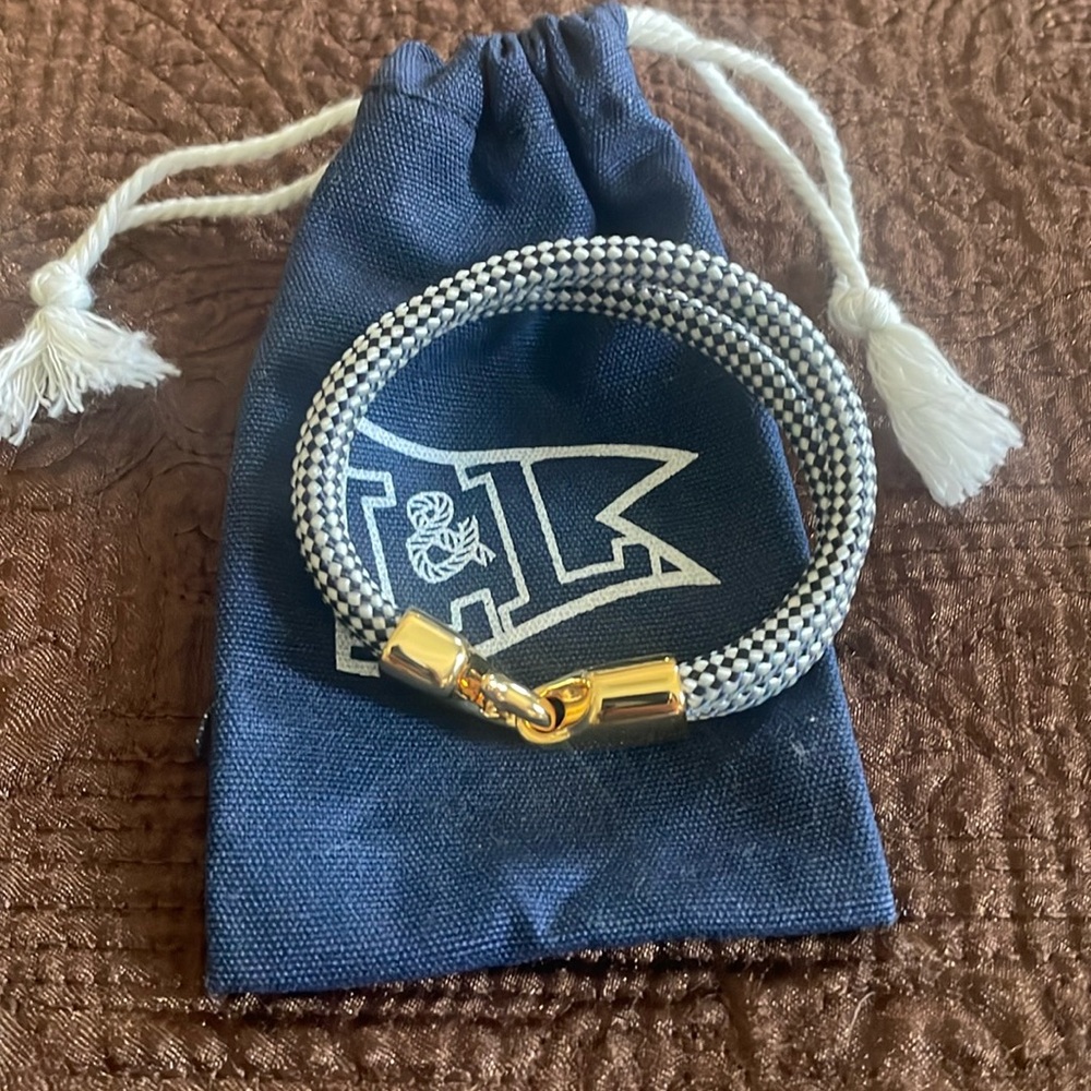 Lemon and Line navy and white rope bracelet size xs (6.5 in)